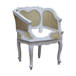 Mahogany French Rattan Arms Chair