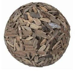 Handmade Home Decoration Natural Recycle Wood Ball