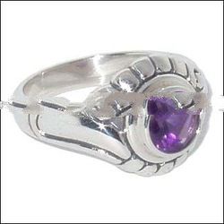 Silver Gemstone Ring