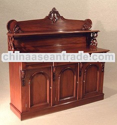 Victorian Chiffonier 3 Door Upstand Mahogany Reproduction