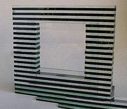 Compiled glass photo frame
