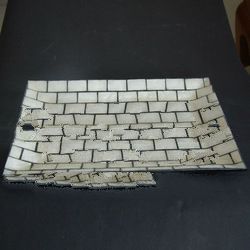 set trey made from capis art shell ware inlay mosaic with white