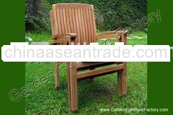 Luxury Teak Stacking Chair