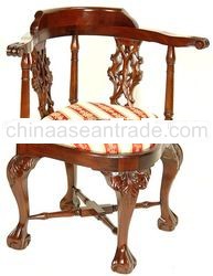 MAHOGANY INDOOR FURNITURE OF CHIPPENDALE CORNER CHAIR RED