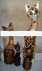 wooden cat