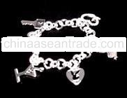 Heart Link With Playboy Bunny Bracelet