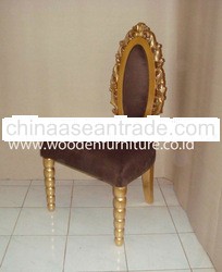 Dining Chair Golden Wooden Antique Reproduction Chair Classic Dining Room Home Furniture