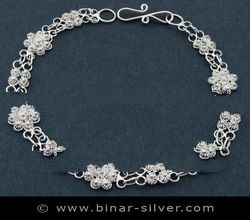 Silver Bracelet With Bali Beads