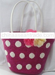 Duo Flowers on hot pink bag!