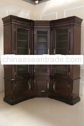 French Furniture - Shaped Corner Bookcase with Grill