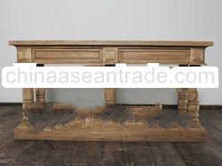 French Rustic Distressed Wood Console