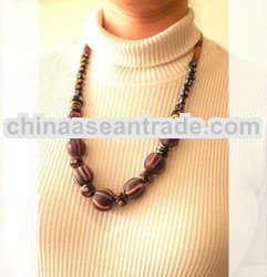 Borneo necklaces, nature agate stones. KD-1-02