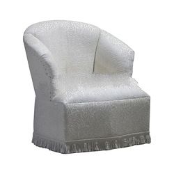 White Full Upholstery Chair Single Seat