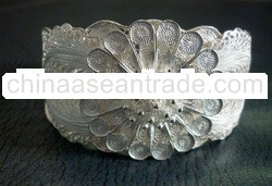 silver bangle filigree