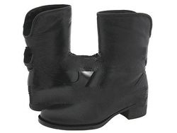 New NINE WEST Baree BLACK LEATHER BOOT Womens 8 M