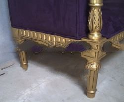 Finished Furniture - Living Room Sofa with Antique GOLD LEAF finish color