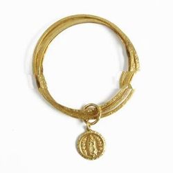 brass bangle with coin brass Y.739b