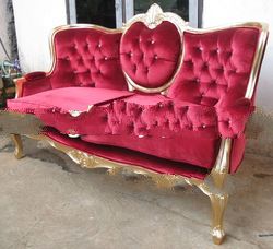 Gold Leaf Living Room Sofa Sets - Indoor Mahogany Furniture