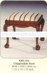 Chippendale Stool Mahogany Indoor Furniture