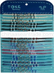Glkc 37 Cotton Bracelet With Plastic Beads,
