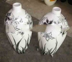 Vase set 3 brown