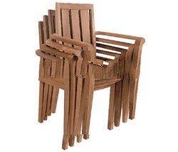 Teak Outdoor Furniture Pati Stacking Chair