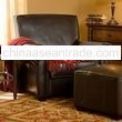 Paris Leather Club Chair & Ottoman