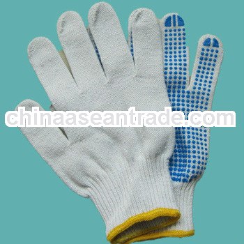 knite cotton gloves with pvc palm dot glove safety