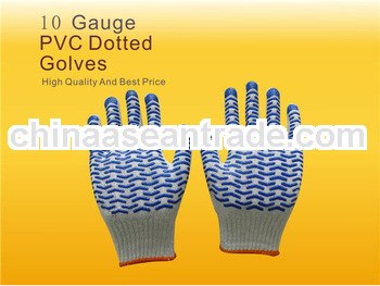 knitted gloves 800g PVC dotted