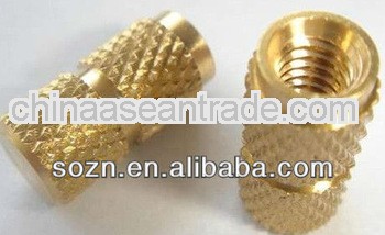 knurled brass insert for plastic/copper insert nut