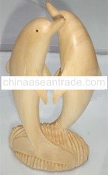 Dolphin Wood Carving