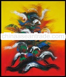 Red to yellow grad Abstract painting