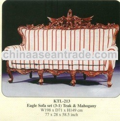 Eagle Sofa Set Mahogany Indoor Furniture.