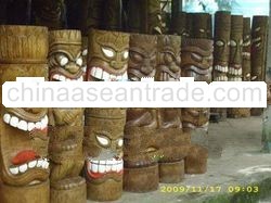 tiki palm statues