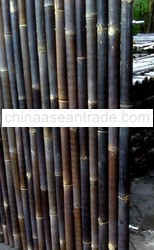 Black Bamboo Panel With Metal Support