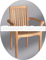 stacking armchair - Teak garden furniture and teak outdoor furniture