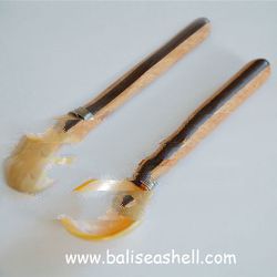 spoon art crafts made from shell turbo