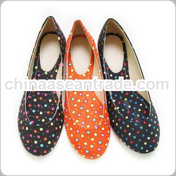 ladies ballerina fashion dot style dot printed