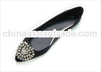 ladies ballerina fashion style diamond heart black color