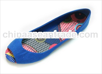 ladies ballerina fashion style open toe blue color