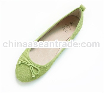 ladies ballerina fashion style shine upper green color