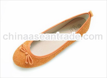 ladies ballerina fashion style shine upper orange