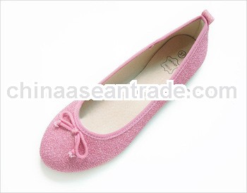 ladies ballerina fashion style shine upper pink color