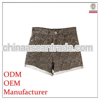 ladies fashion garment factory designs 100% polyester shorts