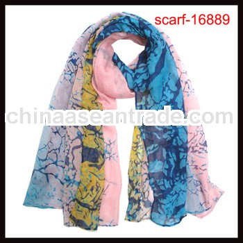 lady fashion voile print scarf stocks