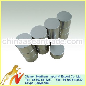 largest nickel coating n52 neodymium cylindrical magnet