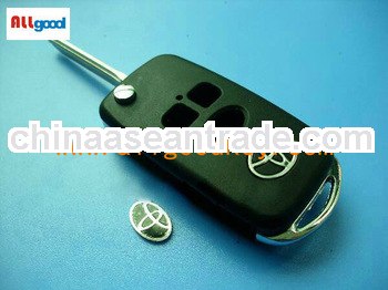 latest car key shell for Modified Toyota Corolla, Vios 3 buttons remote key shell car key case shell