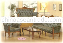 Teak Sofa Set Classic Design Romawi Mawar Indoor Furniture