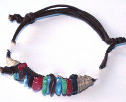 adjustable mens bracelet w shells