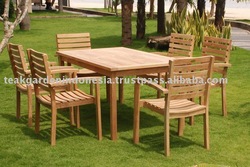 Teak Garden Furniture Set - Stacking Chair Set